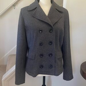 Grey Pea Coat Style Jacket Size L